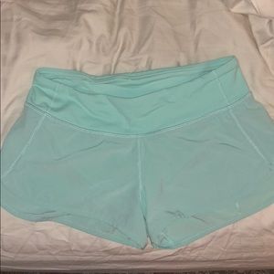 mint green lululemon running shorts